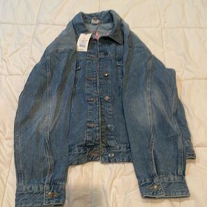 a new day denim jacket “love always”